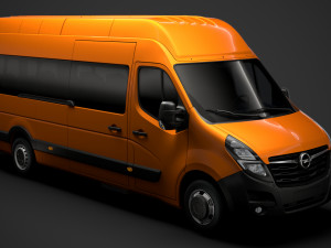 opel movano l4h3 minibus 2020 3D 模型