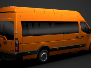 opel movano l4h3 minibus 2020 3D Model