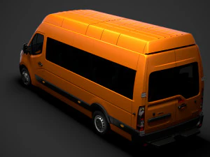 opel movano l4h3 minibus 2020 3D Model