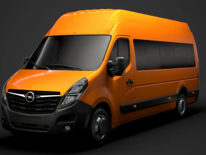 opel movano l4h3 minibus 2020 3D Model