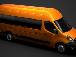 opel movano l4h3 minibus 2020 Modelo 3D