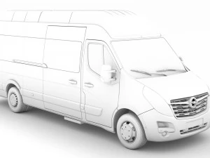 opel movano l4h3 minibus 2020 3D Model