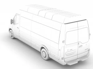 opel movano l4h3 minibus 2020 3D Model