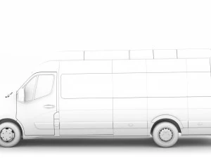 opel movano l4h3 minibus 2020 3D Model