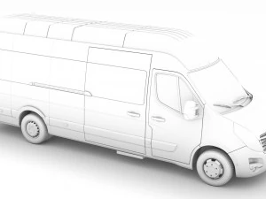 opel movano l4h3 minibus 2020 3D Model
