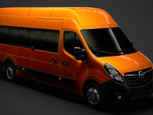 opel movano l4h3 minibus 2020 3D Model