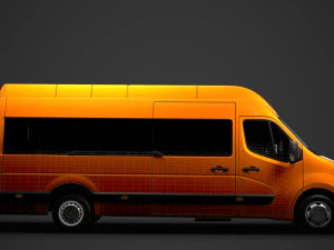 opel movano l4h3 minibus 2020 3D Model