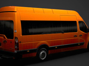 opel movano l4h3 minibus 2020 3D Model