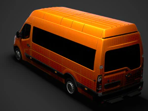 opel movano l4h3 minibus 2020 3D Model