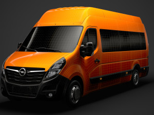 opel movano l4h3 minibus 2020 Modelo 3D