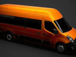 opel movano l4h3 minibus 2020 3D Model