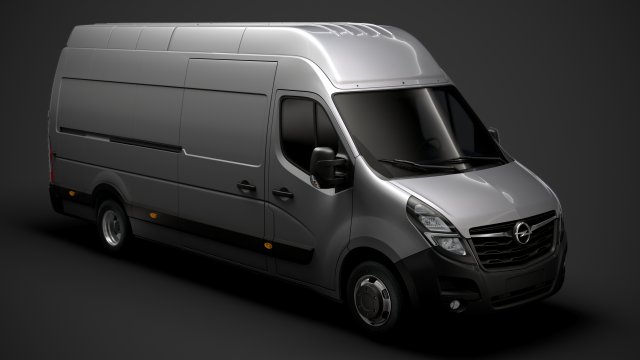 opel movano l4h3 van 2020 3D 모델 .c4d .max .obj .3ds .fbx .stl .blend 