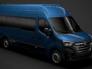 renault master l4h3 minibus 2020 3D Model