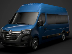 renault master l4h3 minibus 2020 3D Model