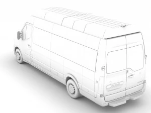 renault master l4h3 minibus 2020 3D Model