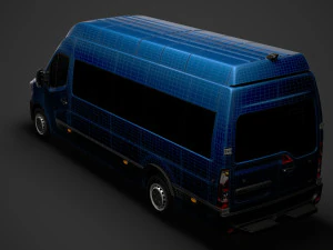renault master l4h3 minibus 2020 3D Model