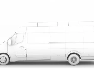 renault master l4h3 van 2020 3D Model
