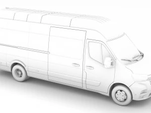 renault master l4h3 van 2020 3D Model