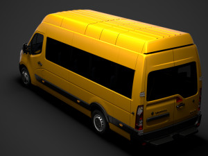 vauxhall movano l4h3 minibus 2020 Modello 3D