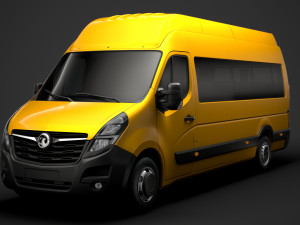 vauxhall movano l4h3 minibus 2020 Modello 3D