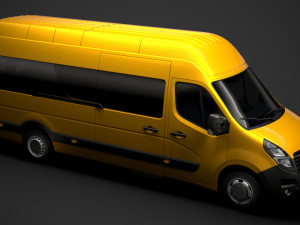 vauxhall movano l4h3 minibus 2020 Modello 3D