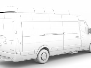 vauxhall movano l4h3 minibus 2020 Modello 3D