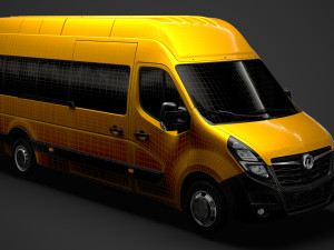 vauxhall movano l4h3 minibus 2020 Modello 3D