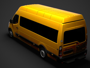 vauxhall movano l4h3 minibus 2020 Modello 3D