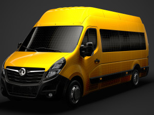 vauxhall movano l4h3 minibus 2020 Modello 3D