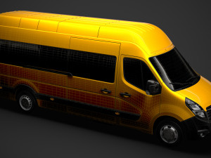 vauxhall movano l4h3 minibus 2020 Modello 3D