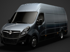 vauxhall movano l4h3 van 2020 Modelo 3D