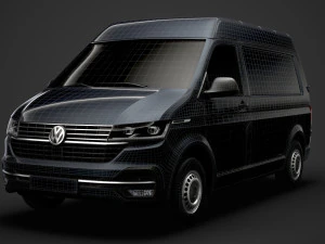 volkswagen transporter van l1h2 t61 2020 3D Model