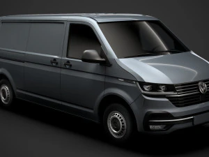 volkswagen transporter van l2h1 t61 2020 Model 3D