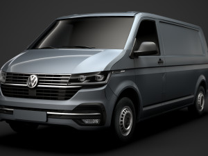 volkswagen transporter van l2h1 t61 2020 3D 모델