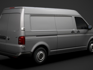volkswagen transporter van l2h2 t61 2020 Modello 3D