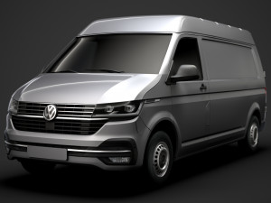 volkswagen transporter van l2h2 t61 2020 Modello 3D