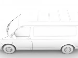 volkswagen transporter van l2h2 t61 2020 3D Model