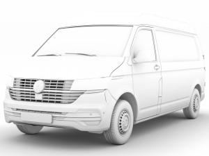 volkswagen transporter van l2h2 t61 2020 Modello 3D