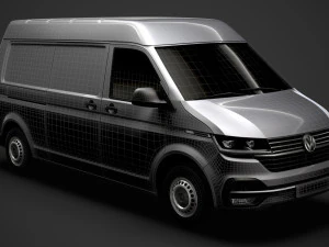 volkswagen transporter van l2h2 t61 2020 3D Model