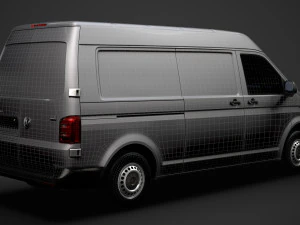 volkswagen transporter van l2h2 t61 2020 3D Model