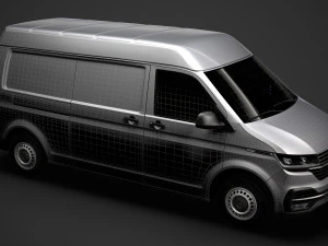 volkswagen transporter van l2h2 t61 2020 3D Model