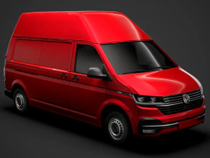 volkswagen transporter van l2h3 t61 2020 3D Model