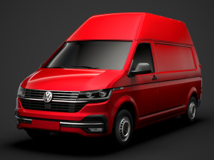 volkswagen transporter van l2h3 t61 2020 Model 3D