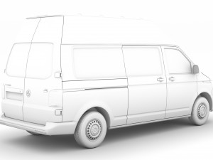 volkswagen transporter van l2h3 t61 2020 Model 3D
