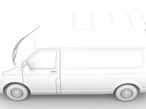 volkswagen transporter van l2h3 t61 2020 3D Model