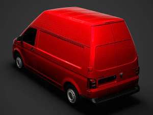 volkswagen transporter van l2h3 t61 2020 3D Model