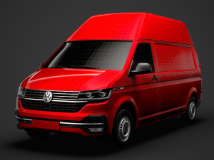 volkswagen transporter van l2h3 t61 2020 Model 3D