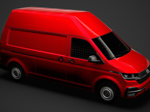 volkswagen transporter van l2h3 t61 2020 Model 3D