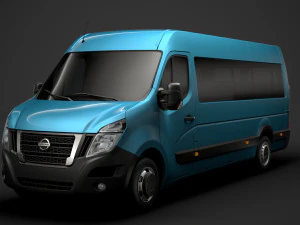 nissan nv 400 l4h2 minibus 2020 3D Model
