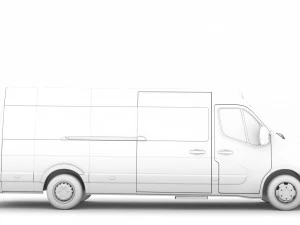 nissan nv 400 l4h2 minibus 2020 3D Model